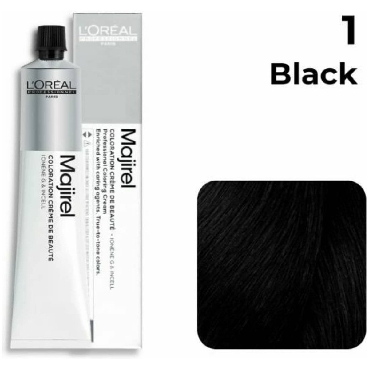 L’Oreal Professional Majirel Hair Color 50G 1 Black + Oxidant 1000Ml Combo
