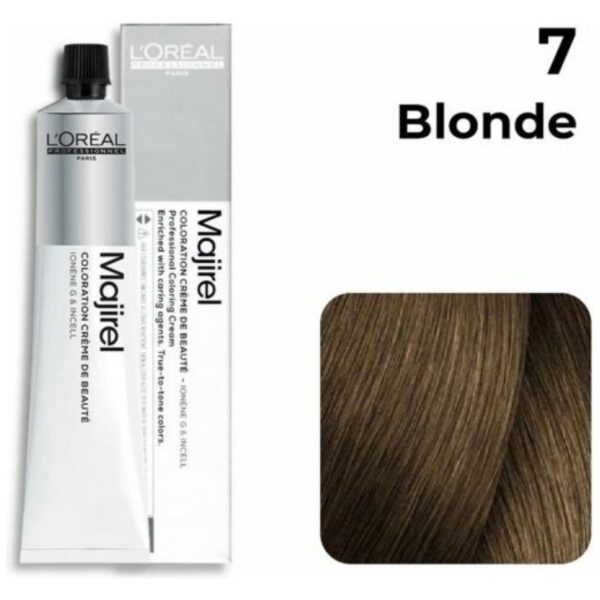 L’Oreal Professional Majirel Hair Color 50G 7 Blonde + Oxidant 1000Ml Combo