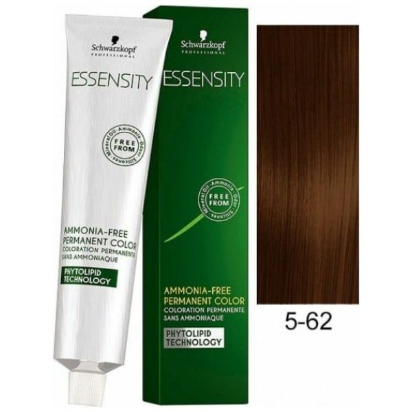 Schwarzkopf Essensity Hair Color 5-62 Light Brown auburn Ash + Developer 1000ml Combo