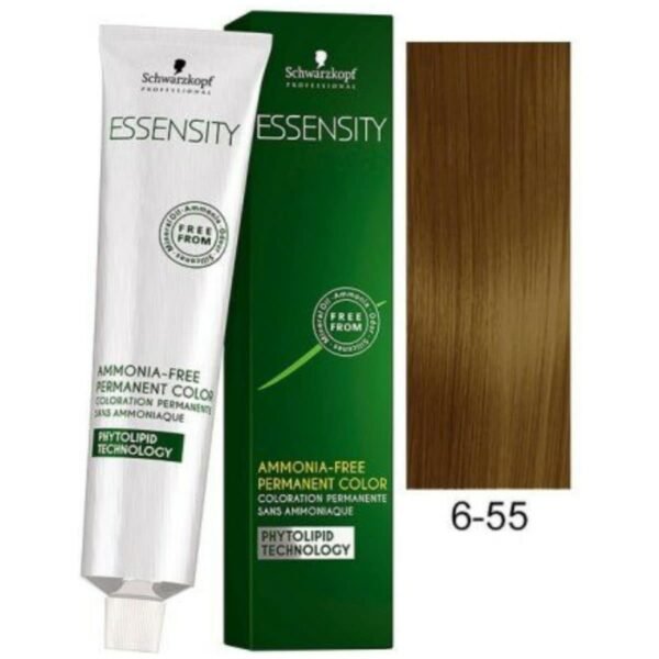 Schwarzkopf Essensity Hair Color 60G 6-55 Dark Blonde Gold Extra+ Developer 1000ml Combo