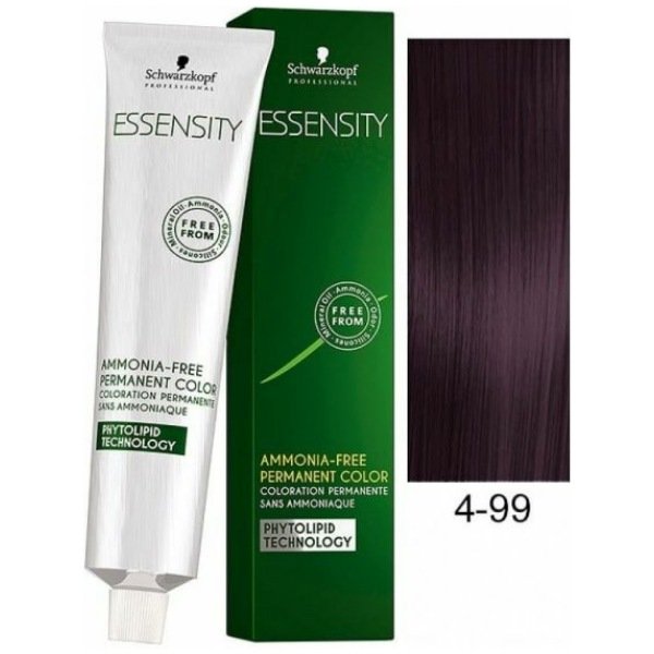 Schwarzkopf Essensity Hair Color 60ml 4-99 Medium Brown Violet Extra + Developer 1000ml Combo
