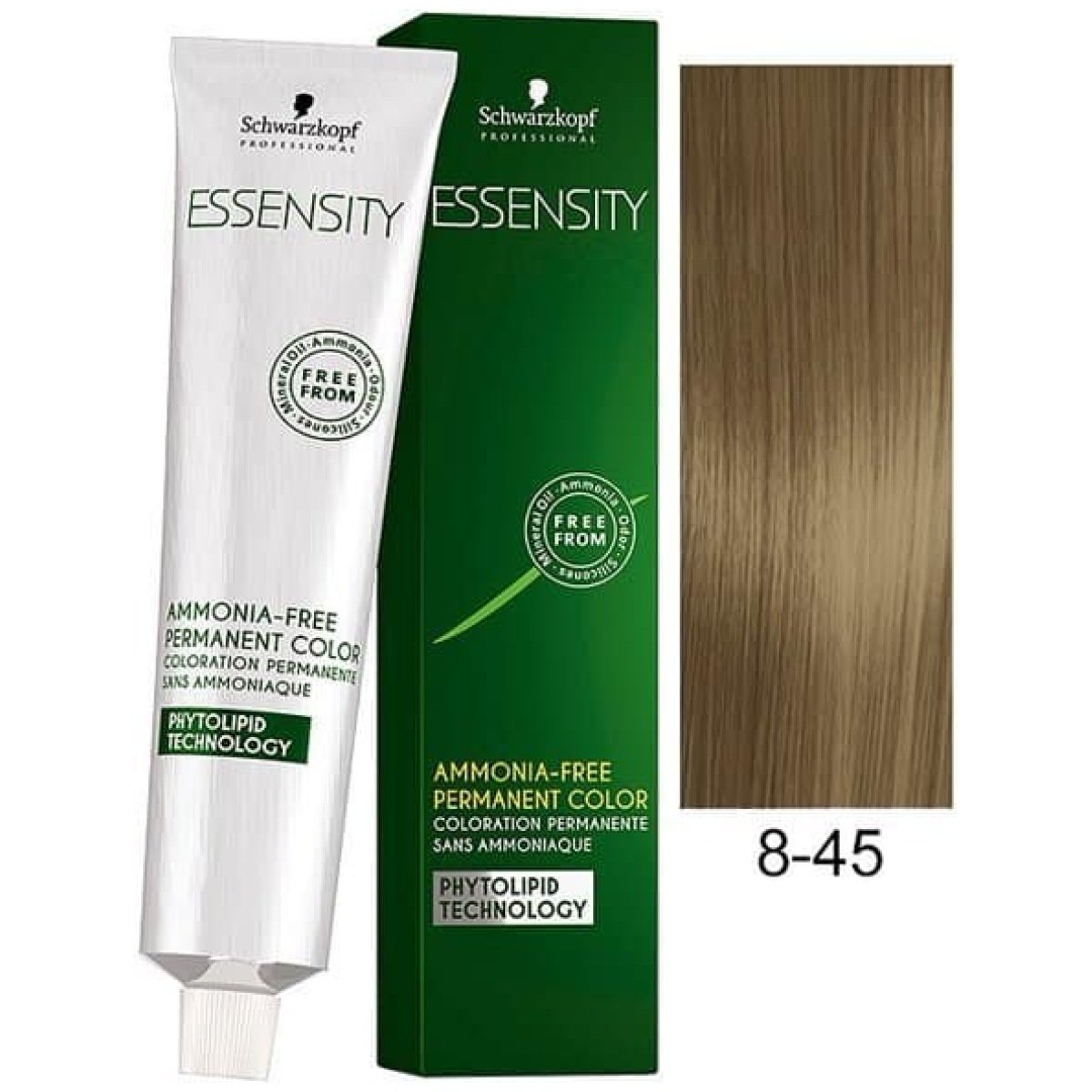 Schwarzkopf Essensity Hair Color 60ml 8-45 Light Blonde Beige Gold+ Developer 1000ml Combo
