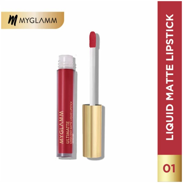 Myglamm Utimate Matte Lipstick-Ul01 Crimson Scarlet
