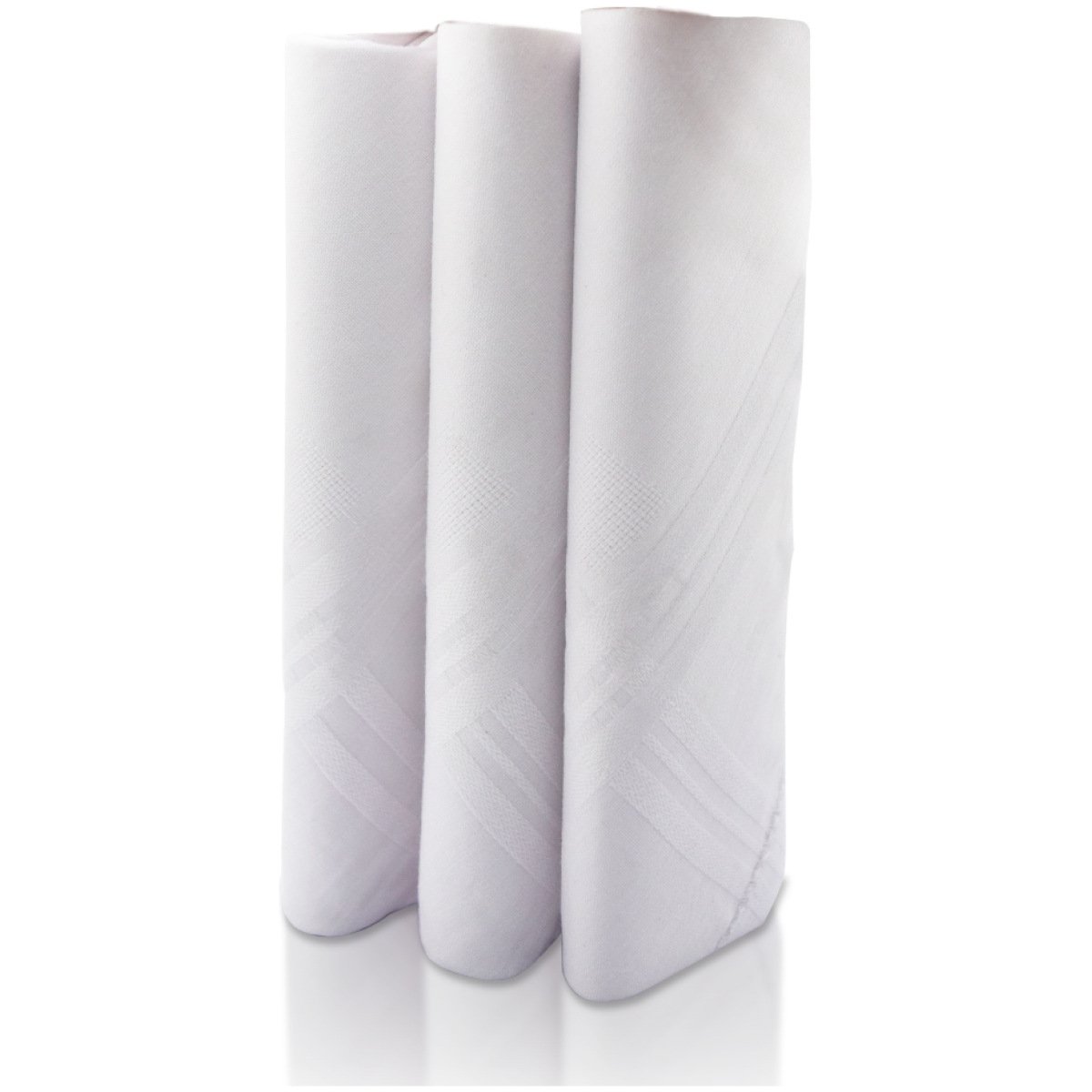 SHELTER Premium HandKerchiefs |100% Cotton Hankies White Color | Size 40 x 40 CM Pack of 3