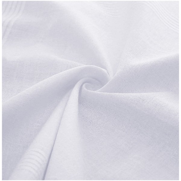 SHELTER Premium Men's 100% Cotton Soft Handkerchief with white and color Lining border (Size 46 x 46 cm) - Pack of 12