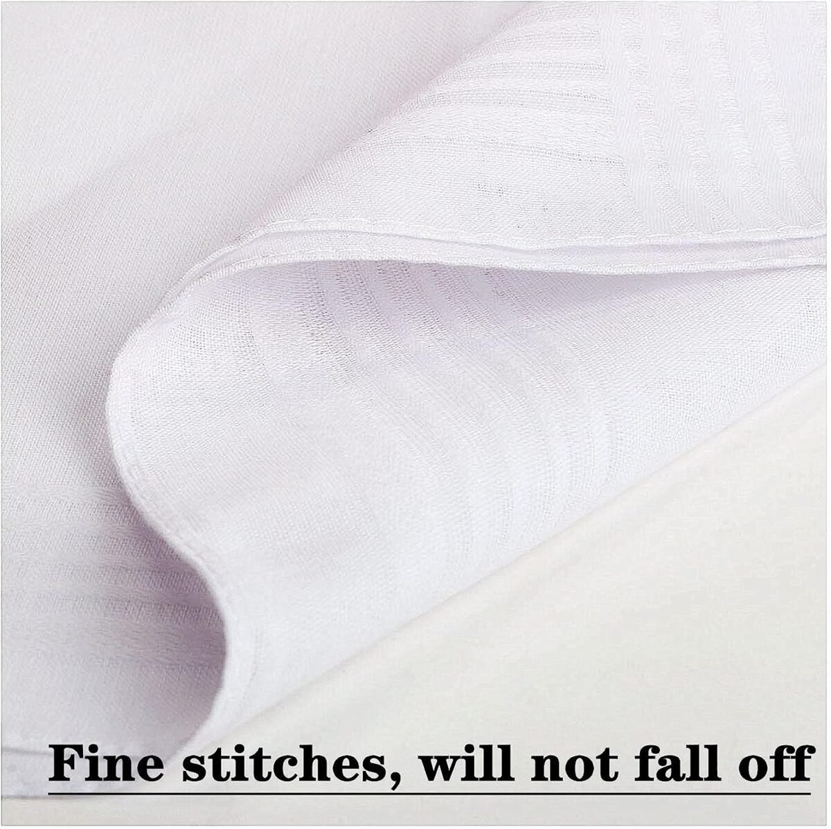 SHELTER Premium Men's 100% Cotton Soft Handkerchief white Color Hanky (Size 46 x 46 cm) - Pack of 12