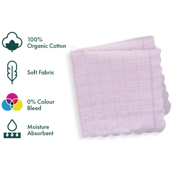 SHELTER Premium HandKerchiefs |100% Cotton Hankies With Multi Color For Ladies | Size 28 x 30 CM Pack of 12
