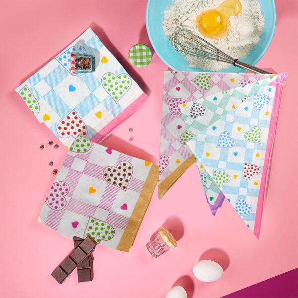 SHELTER Premium HandKerchief |100% Cotton Hankies With Multi Color And Design For Ladies | Size 34 x 34 CM Pack of 12