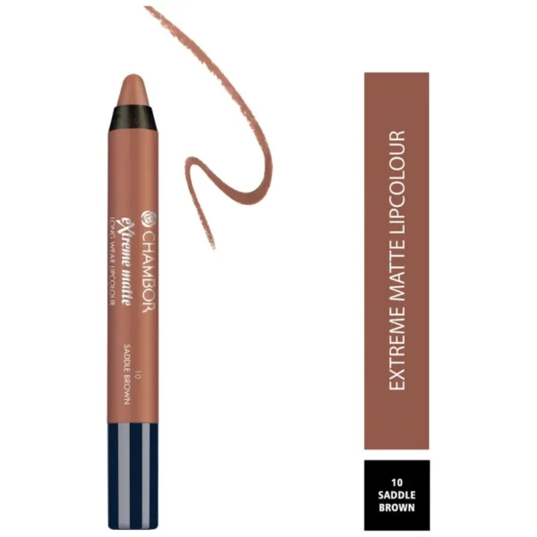 Chambor Extreme Matte Long Wear Lip Colour Saddle Brown No 10 (2.8g)