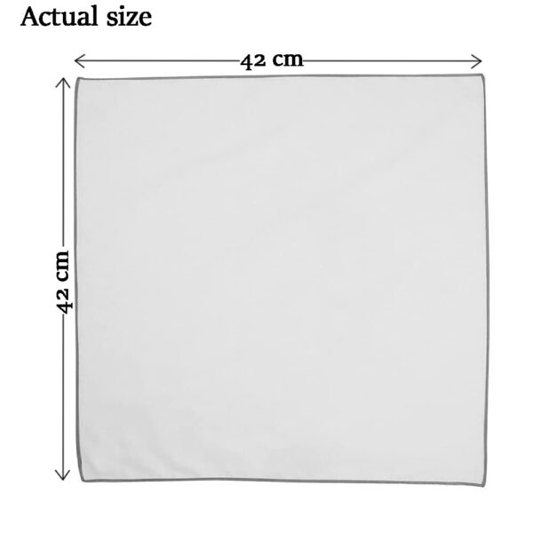 SHELTER Premium Men's 100% Cotton Soft Handkerchief Pure white Color Hanky (Size 44 x 44 cm) - Pack of 12