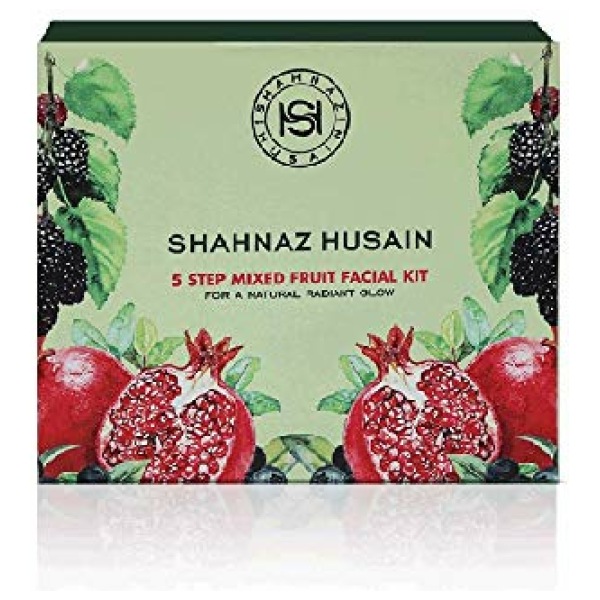 Shahnaz Husain 5 Step Mixed Fruit Facial Kit, Light, Pack of 2, 15 Count (Pack of 1)