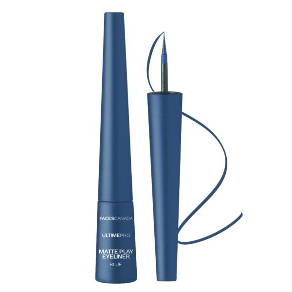 FACES CANADA Matte Play Eyeliner - Long-Lasting Quick Dry Sapphire Blue 2.5 ml