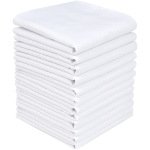 SHELTER Premium Men's 100% Cotton Soft Handkerchief Pure white Color Hanky (Size 44 x 44 cm) - Pack of 12