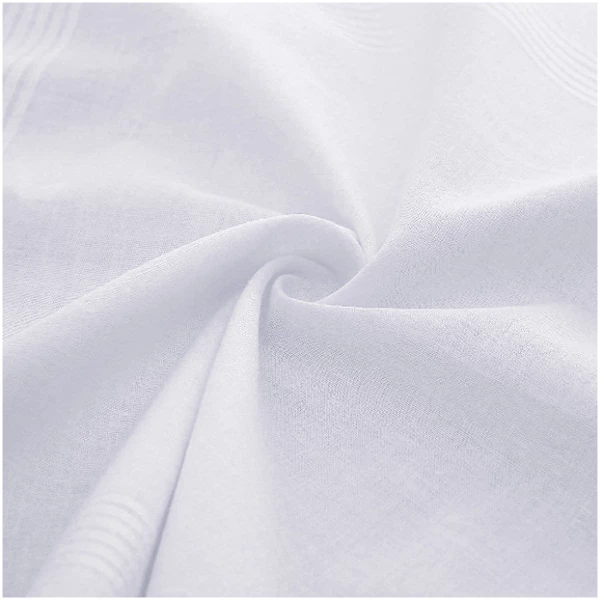 SHELTER Premium Men's 100% Cotton Soft Handkerchief with white and color Lining border (White 44 x 44 cm) - Pack of 12…
