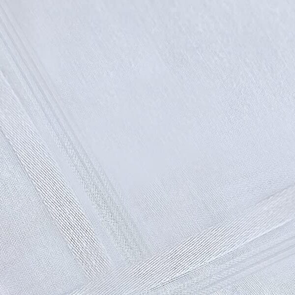 SHELTER Premium Men's 100% Cotton Soft Handkerchief Pure white Color Hanky (Size 44 x 44 cm) - Pack of 12