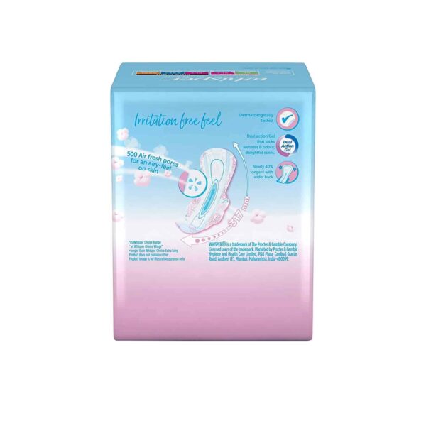 Whisper Ultra Soft Air Fresh Sanitary Pads XL+ 15 Napkins