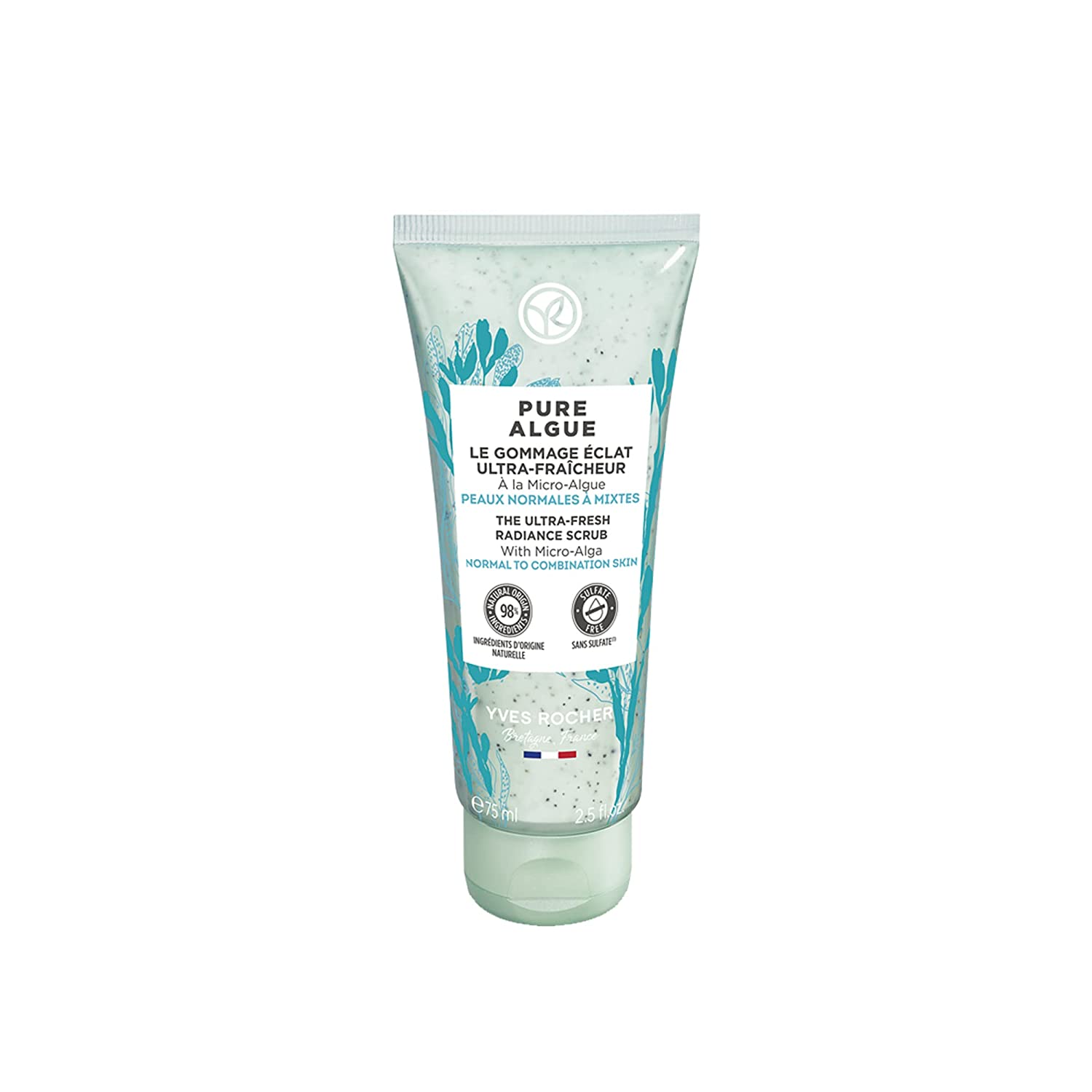 Yves Rocher Ultra Fresh Radiance Scrub – Pure Algue| Exfoliate and Refresh| 2.5 fl oz 75ml Yves Rocher Ultra Fresh Radiance Scrub – Pure Algue| Exfoliate and Refresh| 2.5 fl oz 75ml