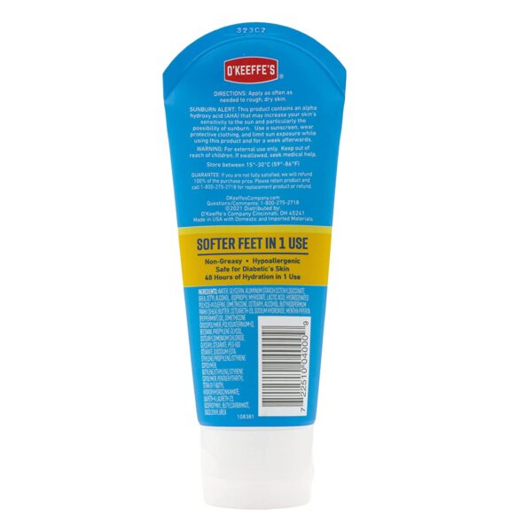 O'Keeffe's Healthy Feet Exfoliating Foot Cream 3 ounce Tube (85gm)