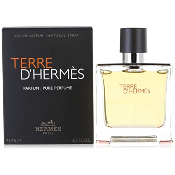HERMES Terre D' For Men's Parfum Spray (75ml Clear)
