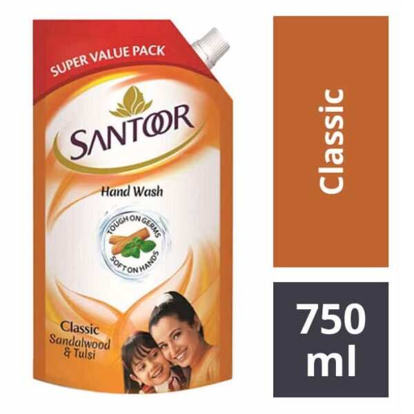 Santoor Handwash - Classic 750 ml