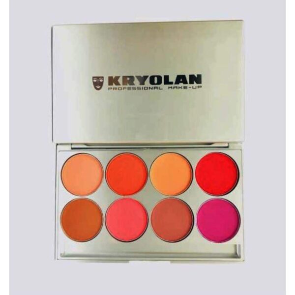 Kryolan Dry Rouge 8 Color (Delhi 1) Blush & Bronzer Palette 20 gm