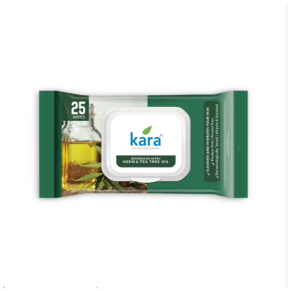 Kara Face Wipes Tea Tree & Neem(25 Pcs
