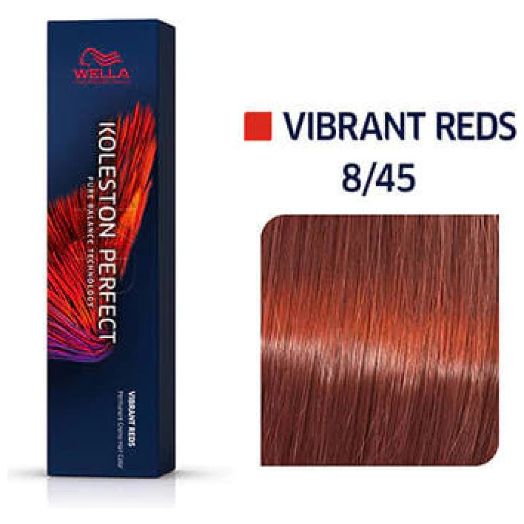 Wella Koleston Perfect Light Blonde Red Mahogany Hair Color 8/45 60g 