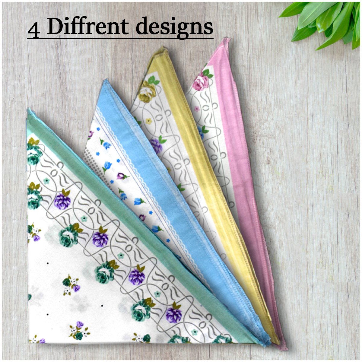 SHELTER Premium HandKerchiefs |100% Cotton Hankies With Multi Color For Ladies | Size 30 x 30 CM Pack of 12