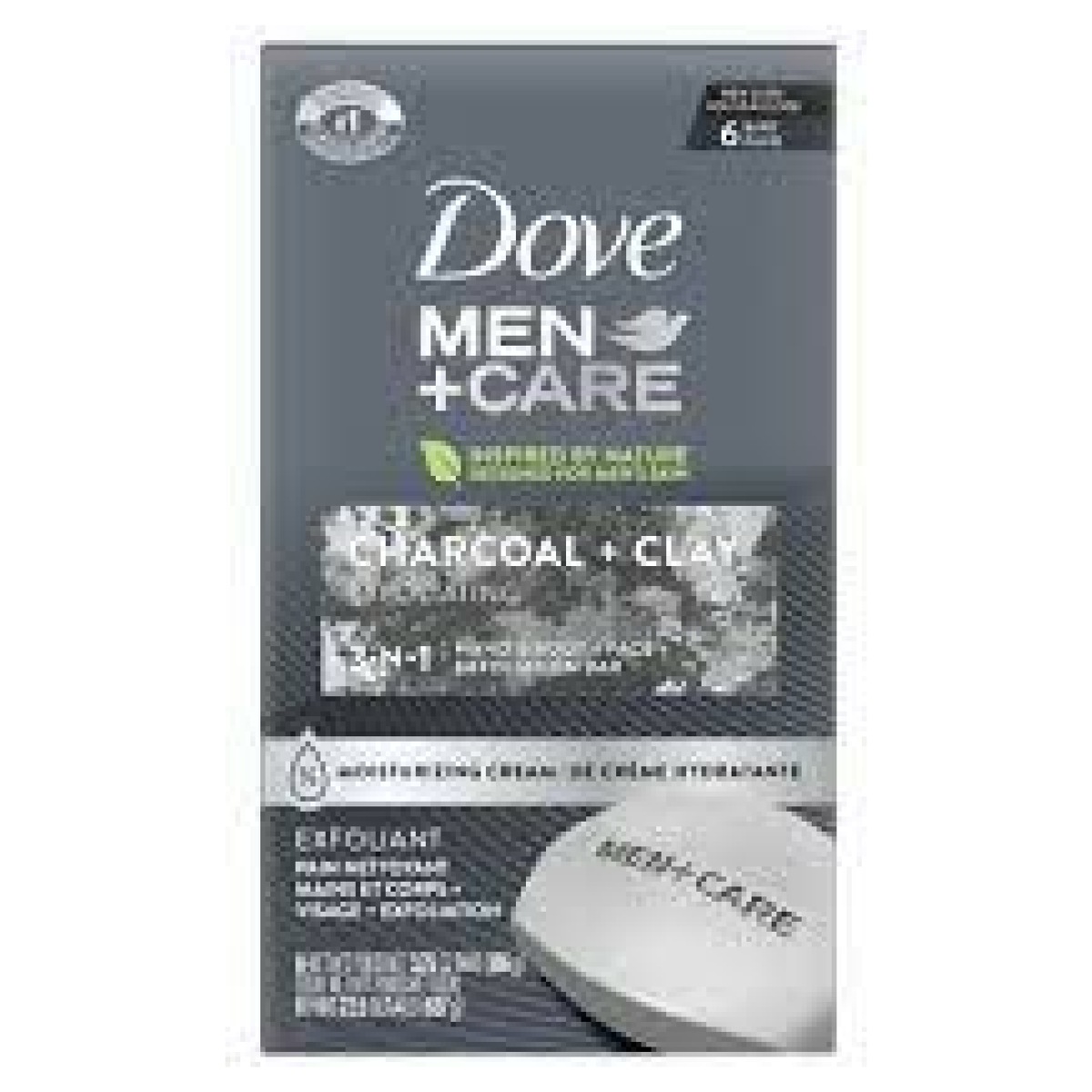 Dove Elements Body and Face Bar Charcoal + Clay 4 oz 4 Bar