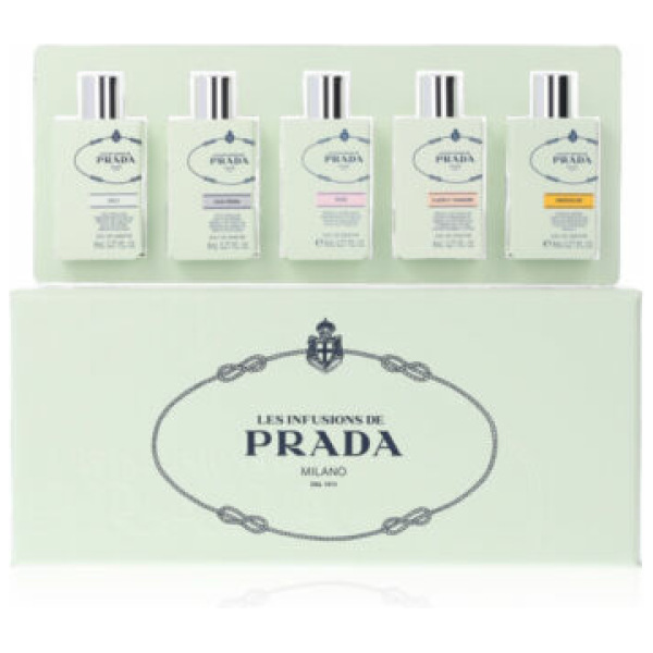Prada Milano Les Infusions De (Iris + Iris Cedre + Rose +Fleur D'oranger + Mandarine) 5 x 8 ml Miniature Gift Set