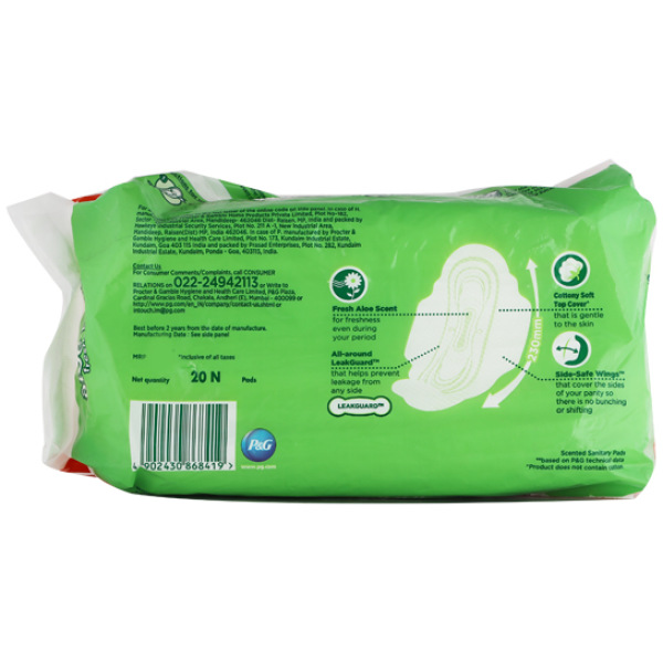 Whisper Choice Aloe Vera Freshness Wings Pad 20's