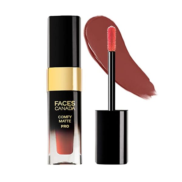 FACES CANADA Comfy Matte Pro Liquid Lipstick - 08 BRICK BROWN ( 5.5 ml )