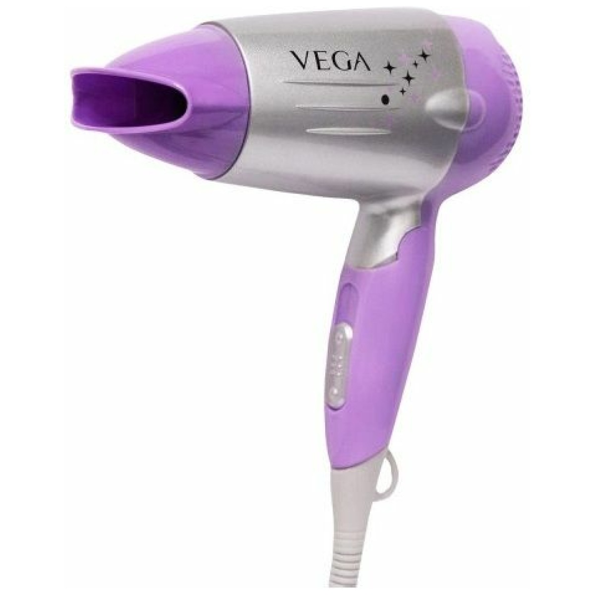 VEGA Galaxy 1100 Watts Foldable Hair Dryer With Heat & Cool Setting And Detachable Nozzle (VHDH-06)
