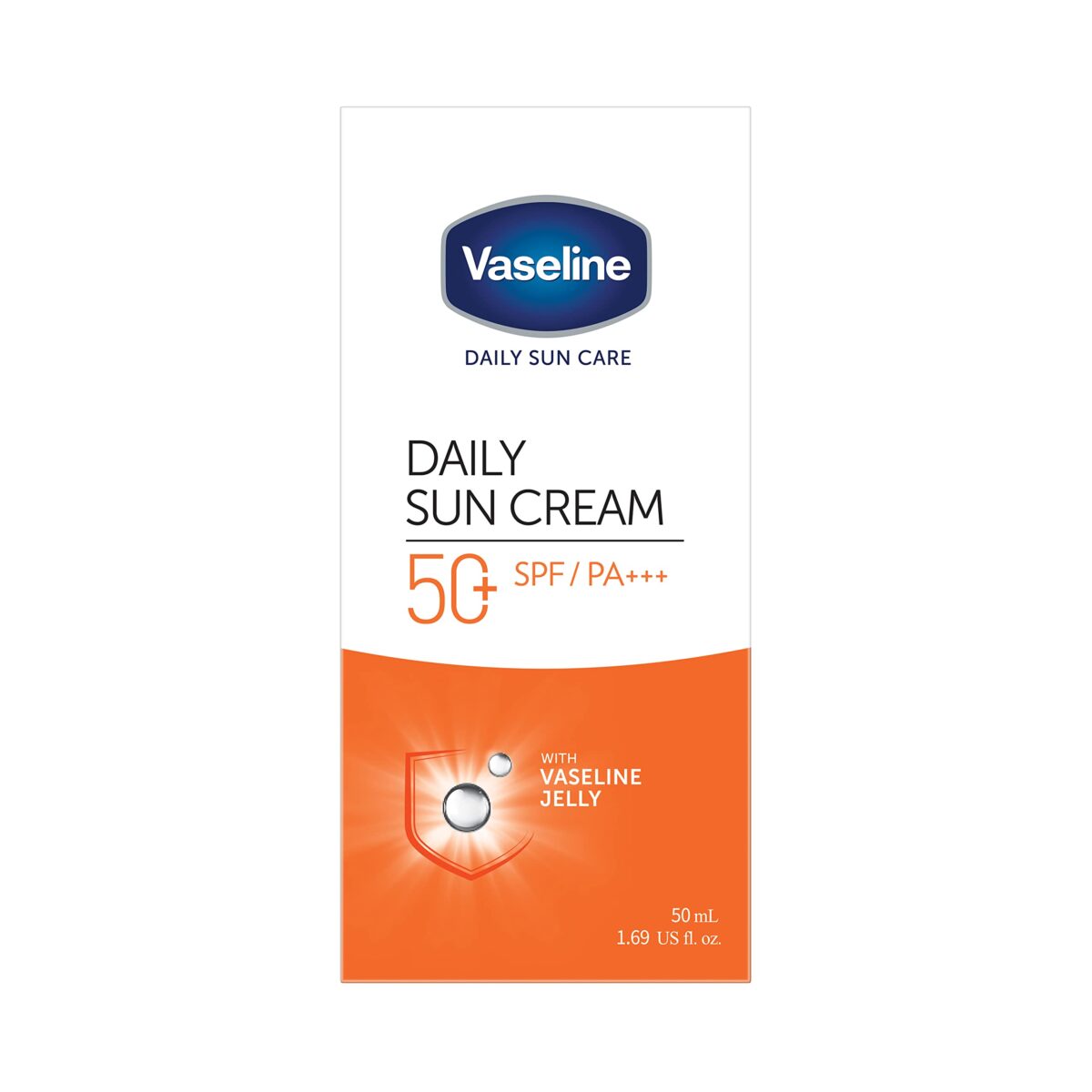 Vaseline Daily Sun Care UV Protection Sun Cream with Vaseline Jelly SPF 50+/Pa+++, 50ml