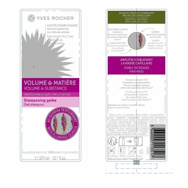 Yves Rocher Volume And Substance Gel Shampoo 300ml