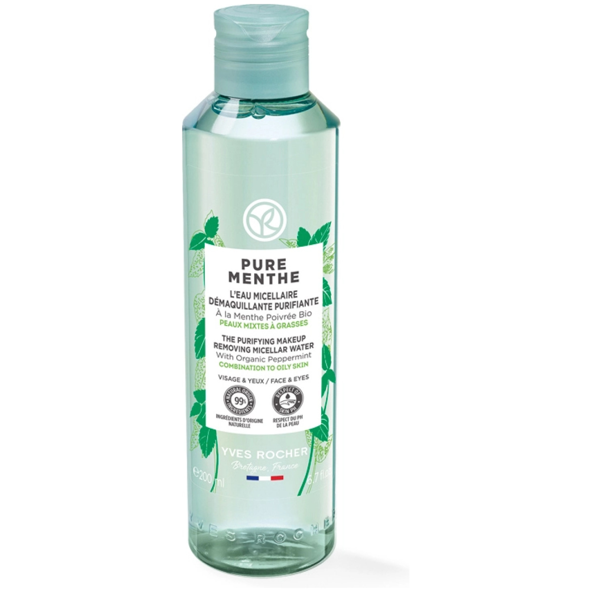 Yves Rocher Pure Menthe The Purifying Makeup Removing Micellar Water(200ml)
