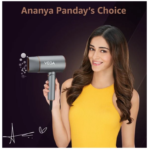 Vega Hair Dryer for Men & Women with Ionic Technology & Cool Shot Button, 1400W, (VHDH-28)