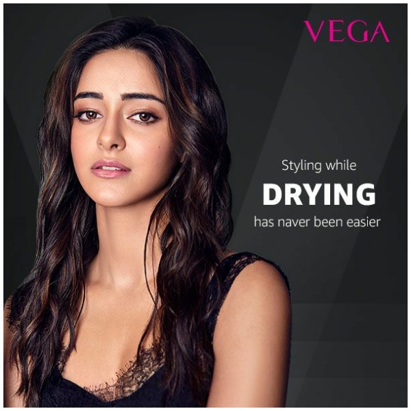 VEGA Galaxy 1100 Watts Foldable Hair Dryer With Heat & Cool Setting And Detachable Nozzle (VHDH-06)