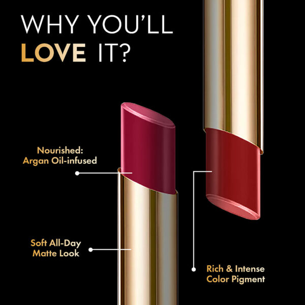 Lakme Glitterati Shine Lipstick, Wine 3.4g - Image 3