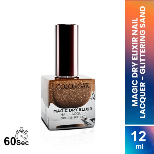 Colorbar Magic Dry Elixir Luxe Nail Lacquer, 024 Glittering Sand 12ml