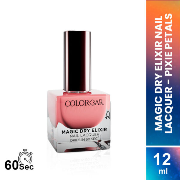 Colorbar Magic Dry Elixir Luxe Nail Lacquer, 001 Pixie Petals 12ml