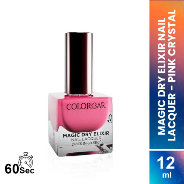 Colorbar Magic Dry Elixir Luxe Nail Lacquer, 003 Pink Crystal 12ml