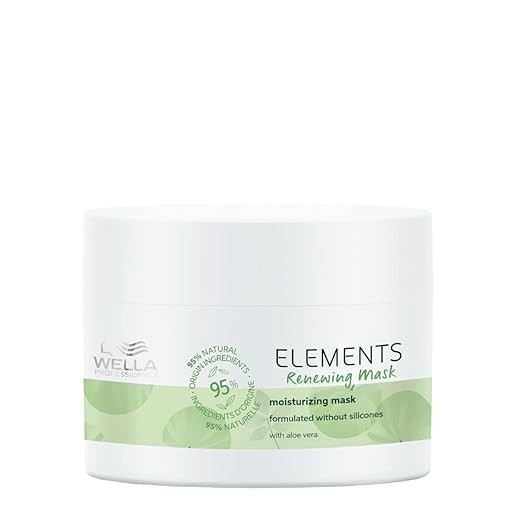Wella Professionals Elements Renewing Hair Mask | 150 ml | Nourishing, Moisturizing Hair Treatment | Sulfate, Silicone & Paraben Free | 99% Natural Origin Ingredients