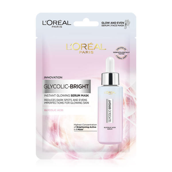 L'Oreal Paris Glycolic Bright Instant Glowing Serum Mask 22g