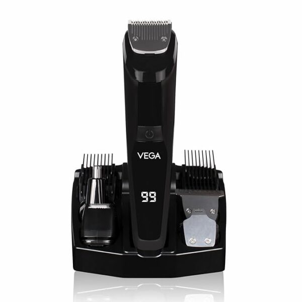 VEGA Men 9-In-1 Multi-Grooming Set With Beard/Hair Trimmer, Nose Trimmer & Body Groomer And Shaver, Battery Powered, Corded Electric (Vhth-21)