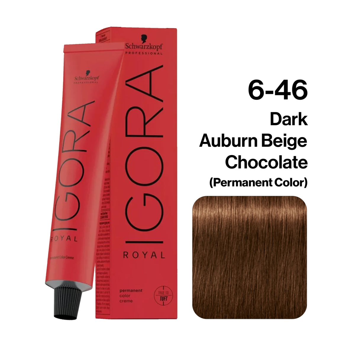 Schwarzkopf Igora Royal Hair Color, 6-46 Dark Auburn Beige Chocolate 60ml