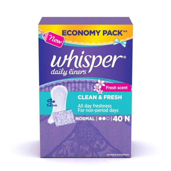 Whisper Liner Clean & Fresh 40N