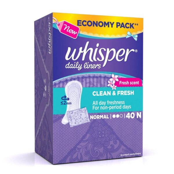 Whisper Liner Clean & Fresh 40N