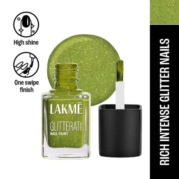 Lakme Absolute Glitterati Nail Polish, 115 Tinkerbell