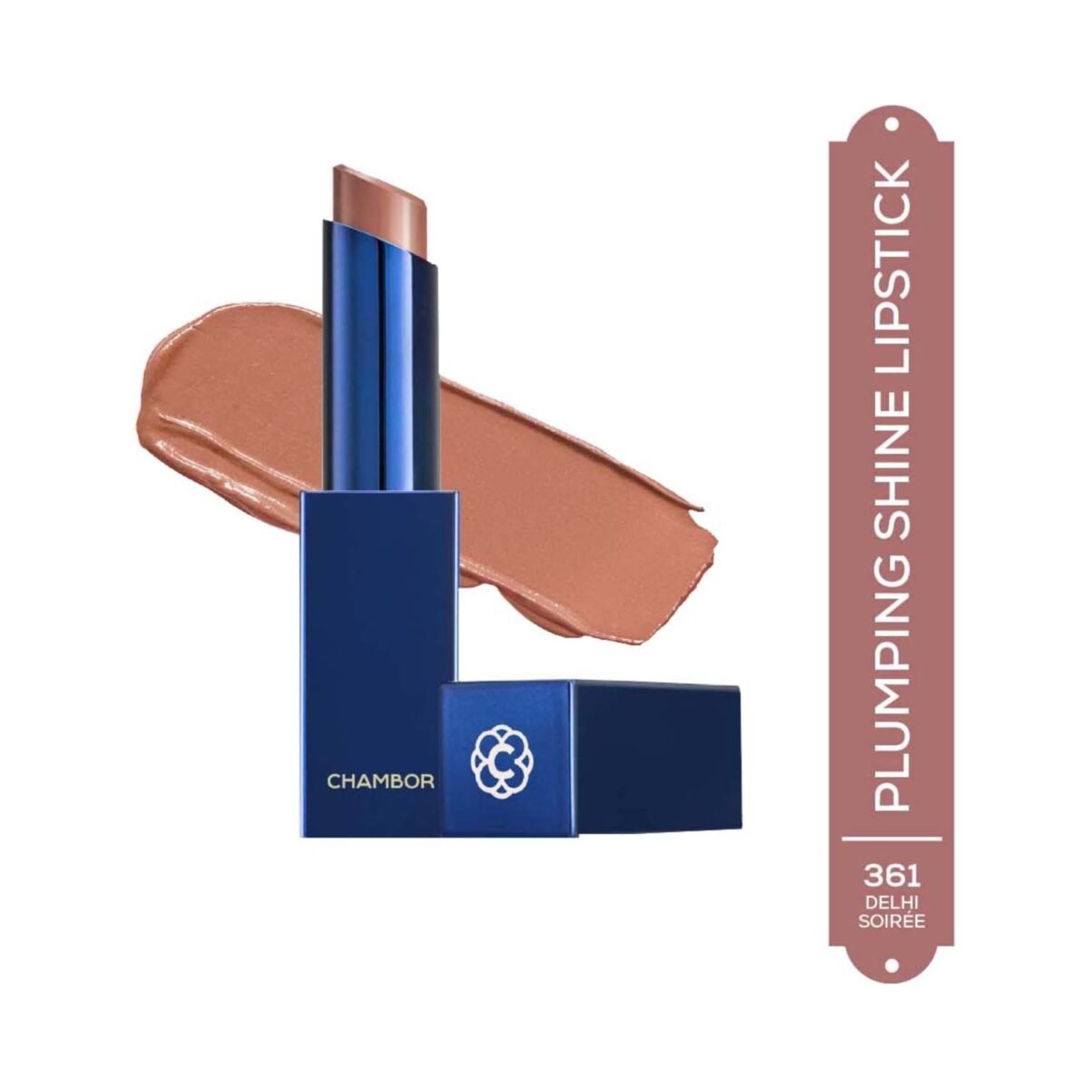 Chambor Tres Shine Plump Long-Lasting Lipstick, 361 Delhi Soiree 3g